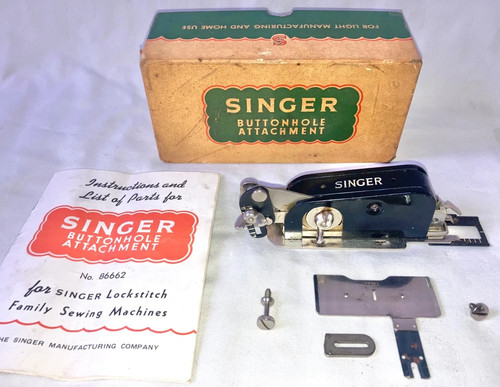 Boxed singer buttonhole - singer, foot